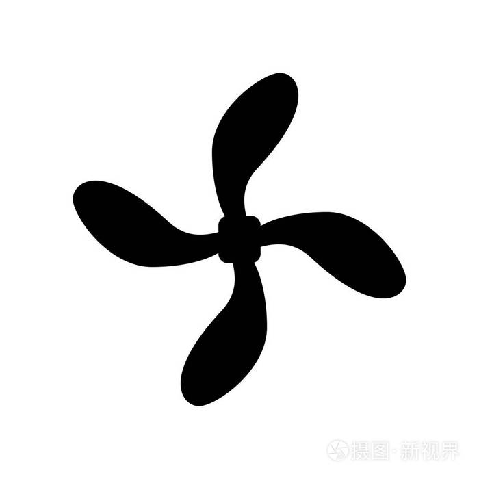 螺旋桨图标时尚的螺旋桨标志概念的白色背景从航海收藏适用于web应用