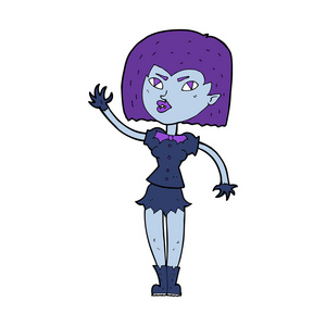 卡通可爱吸血鬼女孩照片