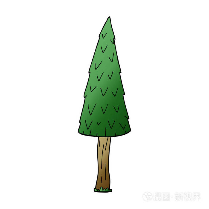 动画片涂鸦圣诞树