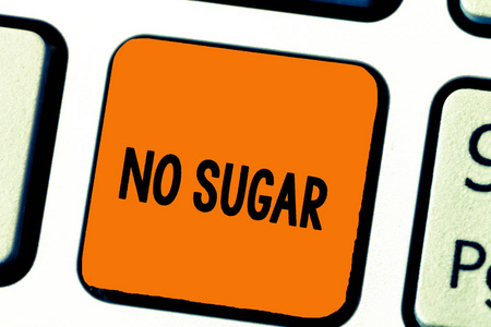 写笔记不显示糖。商业照片展示已被留下, 取而代之的人工甜味剂