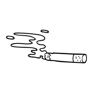 线条画动画片香烟照片