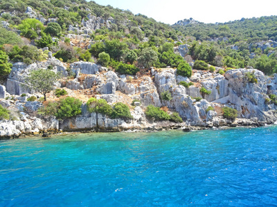 Kekova 岛, 安塔利亚土耳其。地中海