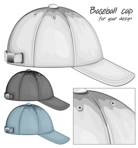 棒球帽的插图