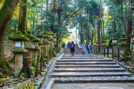 春日寺在奈良，日本