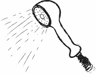 嵌入式花洒图片-嵌入式花洒素材-嵌入式花洒插画-摄图新视界