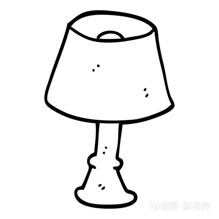 线条画动画片普通灯