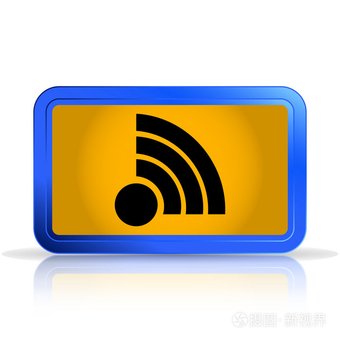 无线网络图标.白色背景上的孤立.镜面反射