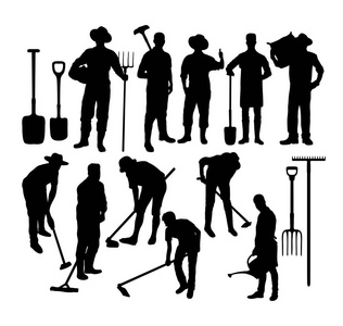 剪图片工具农夫剪影, 艺术载体设计照片