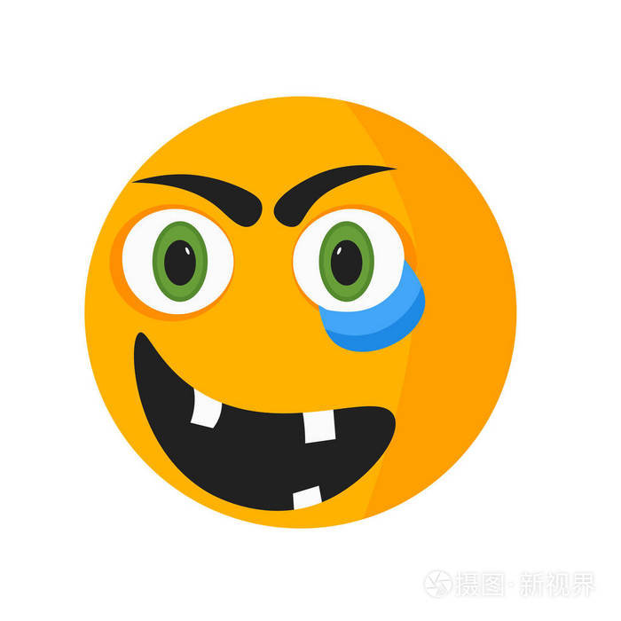 丑陋的微笑图标矢量隔离在白色背景为您的web和移动应用程序设计丑陋