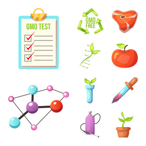 向量例证和标志。股票的集合和矢量图标