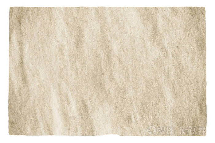 孤立与剪切路径在白色背景上的旧纸