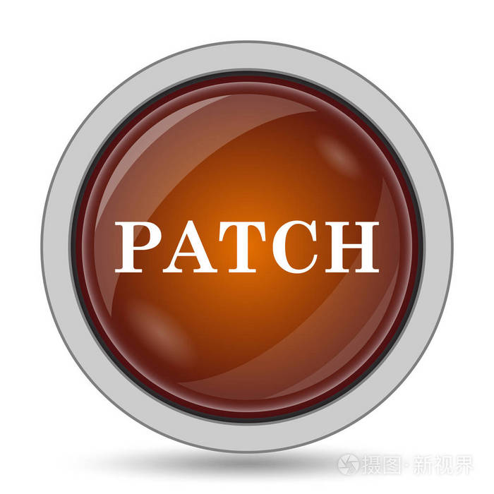 补丁图标橙色网站按钮白色背景