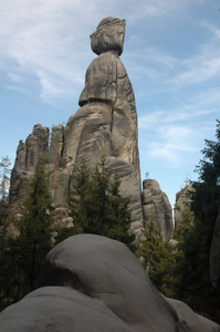 砂岩岩 adrspach，捷克共和国