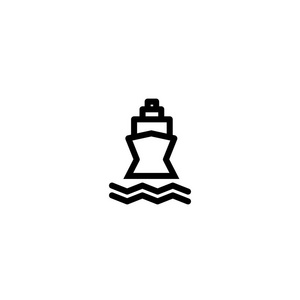船舶图标矢量隔离白色背景为您的 web 和移动应用程序设计, 船舶徽标概念