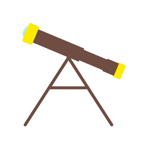 望远镜图标矢量隔离白色背景为您的 web 和移动应用程序设计, 望远镜徽标概念