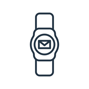 Smartwatch 图标矢量隔离在白色背景上, Smartwatch 透明符号