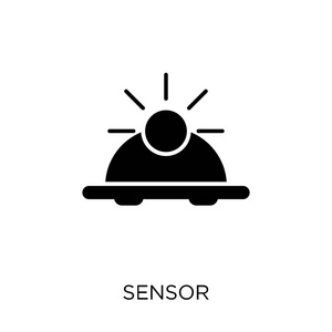 传感器图标。从 smarthome 集合的传感器符号设计。简单的元素向量例证在白色背景