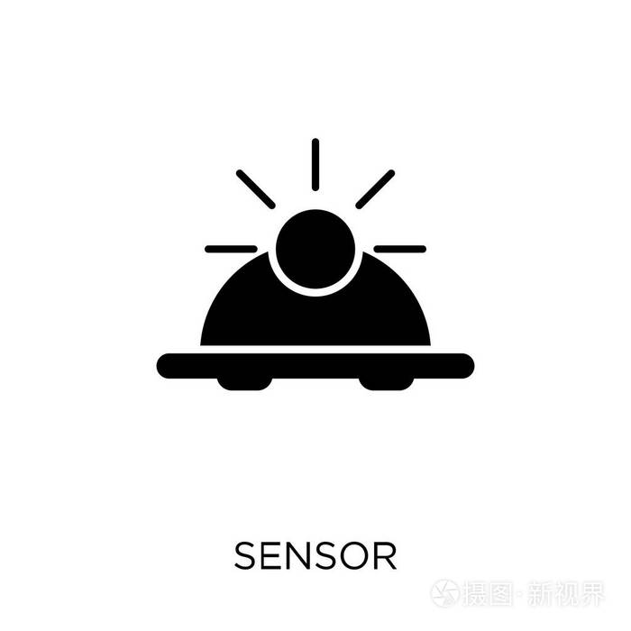 从 smarthome 集合的传感器符号设计.简单的元素向量例证在白色背景