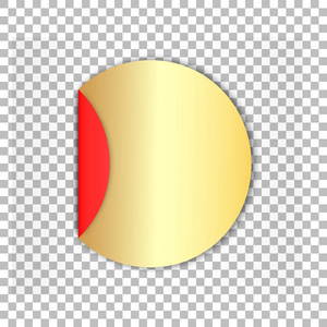 金色3d 圆圈贴纸照片