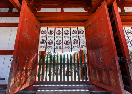 在奈良的东大寺楚孟门