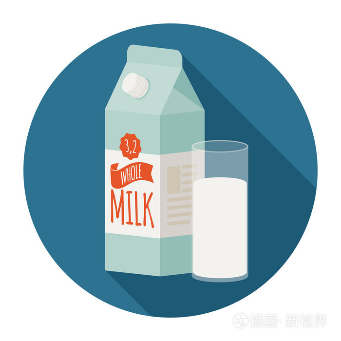 牛奶包装的小圆圈图标