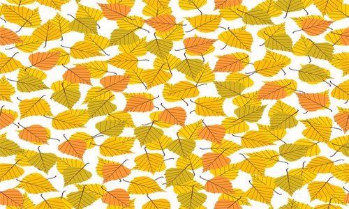 与秋季桦木叶的无缝矢量背景。典雅的现代秋季图案