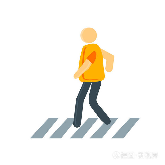 行人图标矢量隔离白色背景为您的 web 和移动应用程序设计, 行人标志概念人插画-正版商用图片08s1g0-摄图新视界