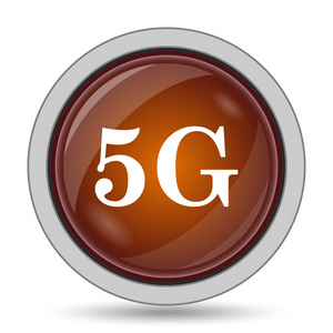 5g 图标, 橙色网站按钮白色背景