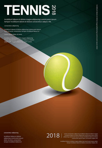 网球冠军海报矢量图