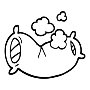 枕头的卡通画法图片