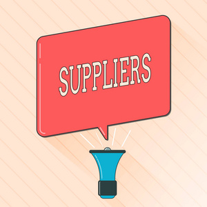 文字书写供应商。商品设备产品所需的供应商的业务概念