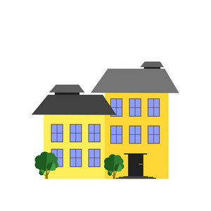 别墅图标矢量隔离白色背景为您的 web 和移动应用程序设计, 别墅徽标概念