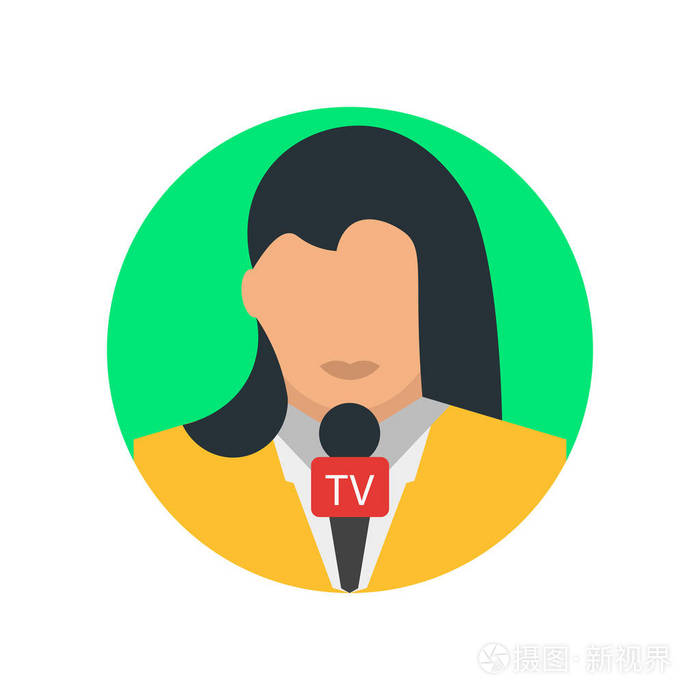 记者图标矢量隔离白色背景为您的 web 和移动应用程序设计, 记者徽标