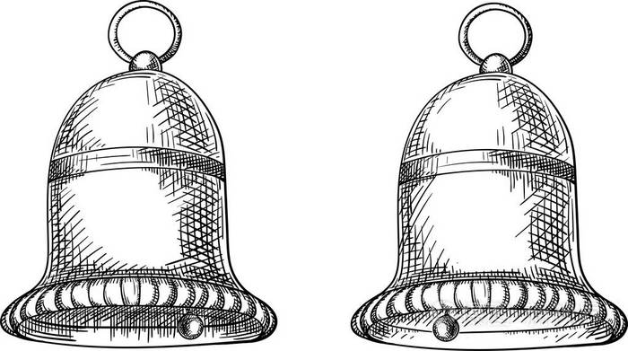 钟装饰玩具素描