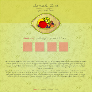网站模板与插图水果图片