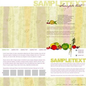 网站模板以水果和蔬菜图片