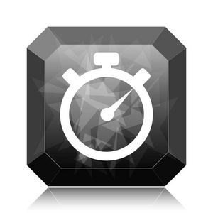 定时器图标, 黑色网站按钮白色背景