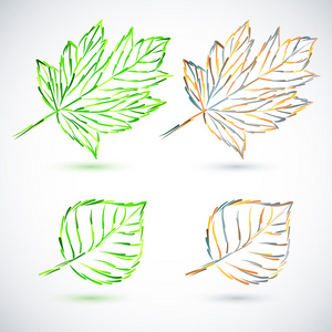 集秋天的树叶图片-集秋天的树叶素材-集秋天的树叶插画-摄图新视界