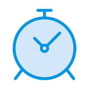 时间计时器手表平面图标隔离在白色背景, 向量, 例证