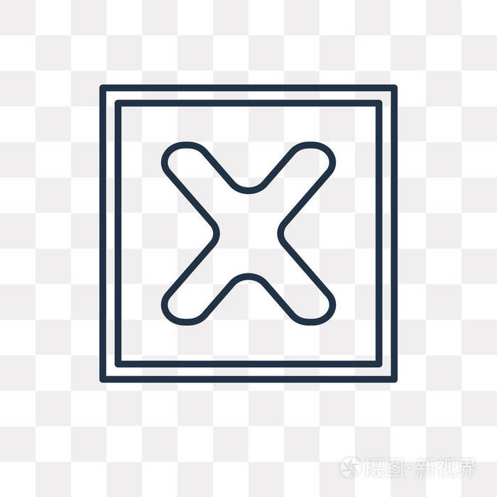 图标隔离在透明背景下 , 高质量的线叉透明度概念可以使用网络和移动