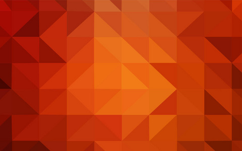 浅红色矢量抽象马赛克背景。带有三角形的彩色抽象插图。设计的三角形图案