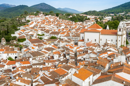 从城堡葡萄牙看到的卡斯特洛德维德村