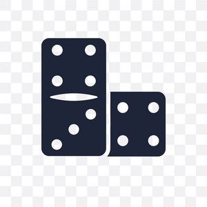 多米诺透明图标。商场系列中的 domino 符号设计