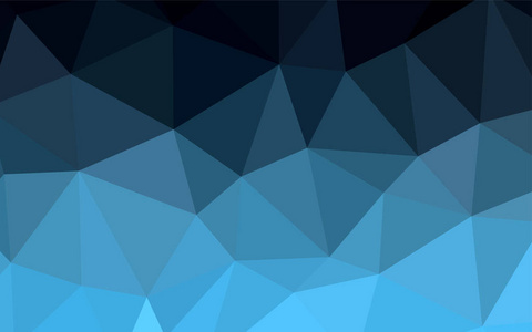 深蓝色矢量多边形模板。带有渐变的多边形样式的彩色插图。网站的多边形设计