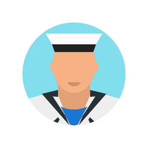 web 和移动应用程序设计, 水手徽标概念帽子和盖帽标志的向量例证