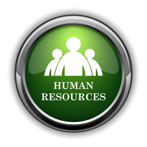 人力资源图标。人力资源网站按钮白色背景