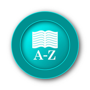 Z 型图书图标。白色背景上的互联网按钮