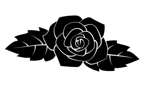 黑色玫瑰图标图片