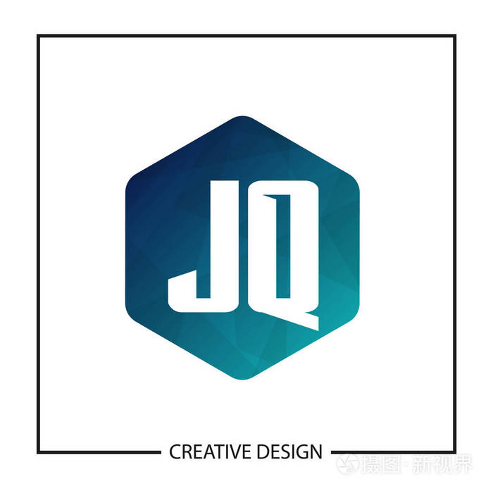 初始字母jq徽标模板设计