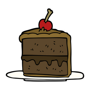 动画片涂鸦巧克力蛋糕